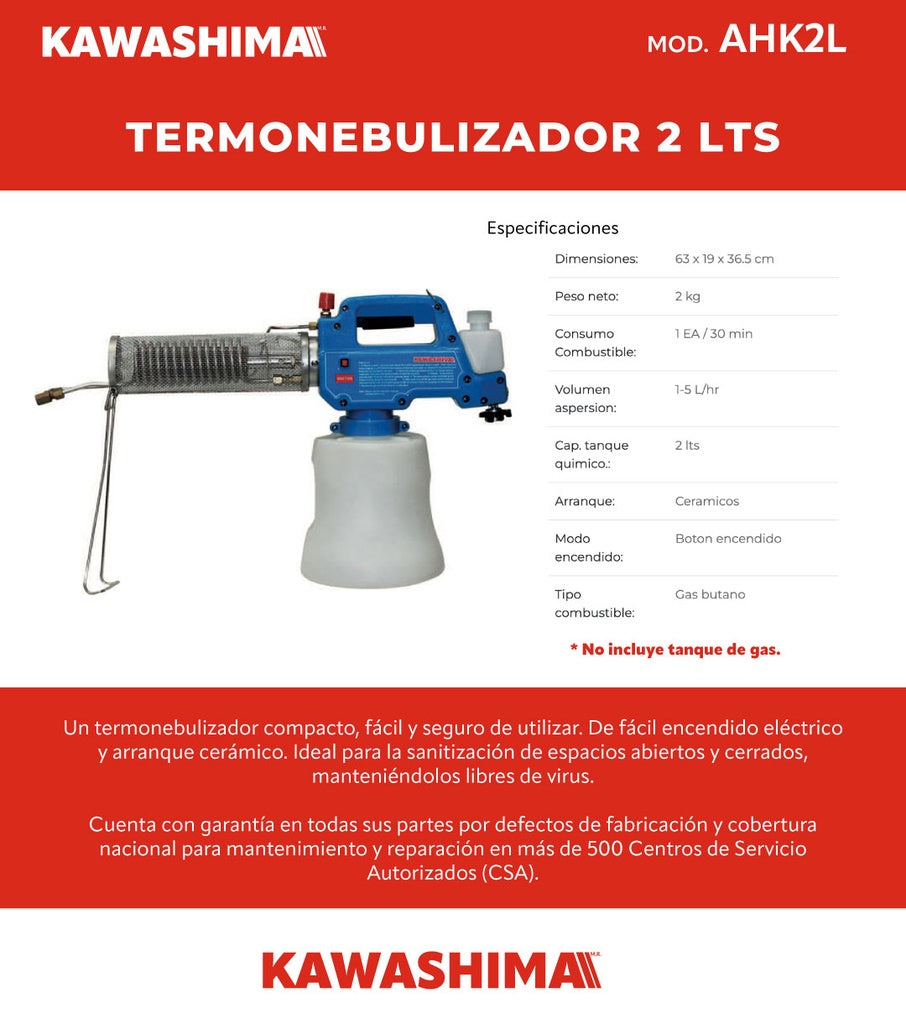 Termonebulizador 2 lts Kawashima AHK2L