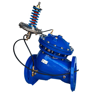 Válvula automática de control de hierro dúctil, con piloto de altitud 250 CWP Marca RUD Fig. D224-AL DE 4 "