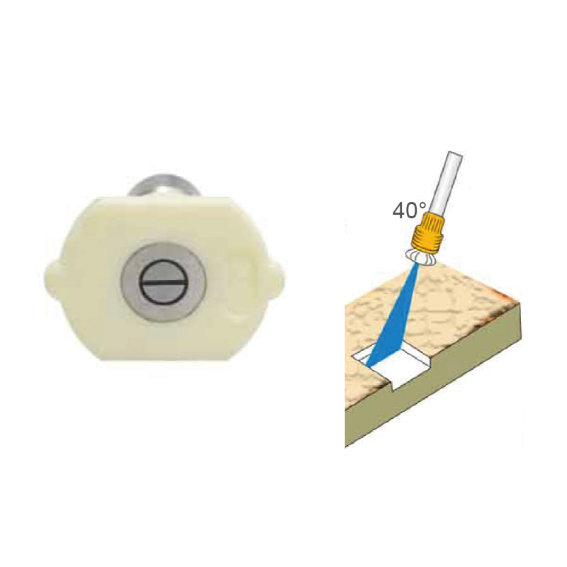 Boquilla para hidrolavadora abertura 40 grados blanca Parazzini B40
