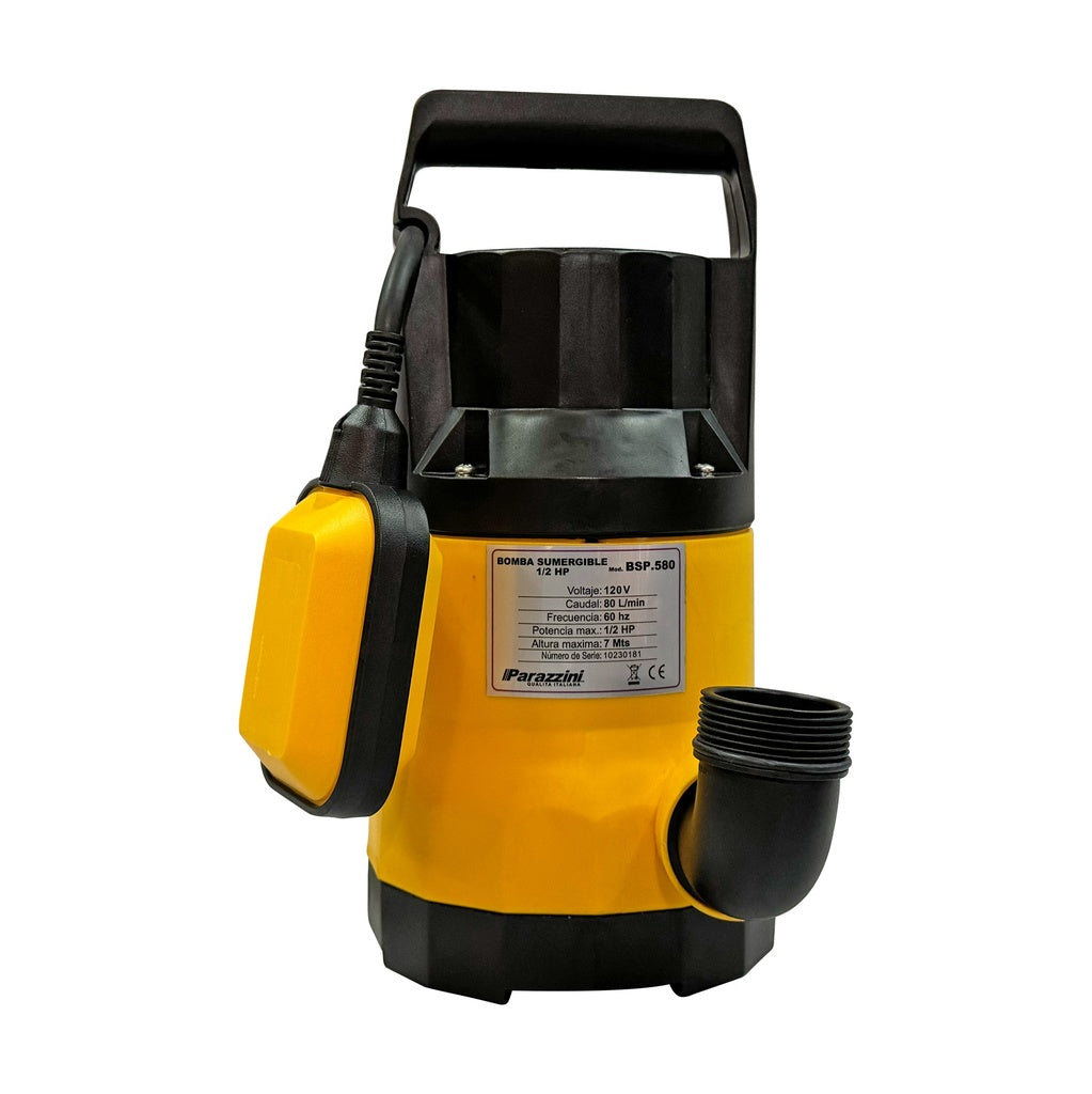 Bomba sumergible 1/2 HP Parazzini BSP.580