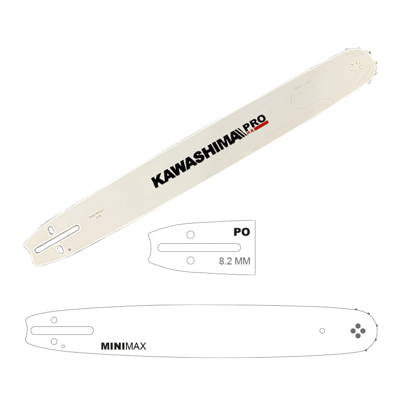 Barra 16 pulg. 56 CL mini Kawashima 16D0-CL-PO - Bioaplicaciones