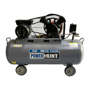 Compresor 3 hp 100 lts con banda y doble conexión rapida Power Hunt COMPH100L - Bioaplicaciones