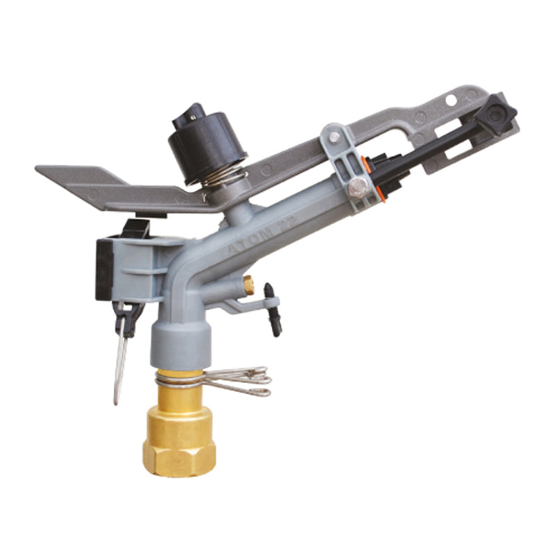 Cañon DuCaR ATOM22 entrada 1" NPT hembra presion de trabajo de 1.5 a 4.0 bar flujo de 40 a 144 lpm alcance 13.0 a 21.0 m (incluye boquillas) - 1 pieza DuCar TUCAN