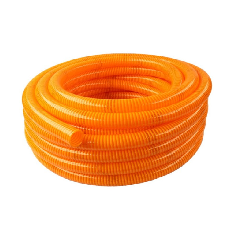 Manguera anillada rígida 1-1/2" naranja succión/descarga - rollo de 30 m Parazzini RNO.1500