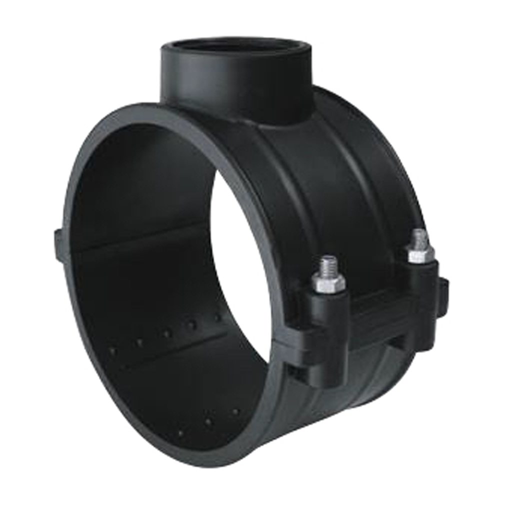 Abrazadera para toma de agua 4" x 1" PVC cedula 80 - 1 pieza uso exclusivo agricola Parazzini 010-110-50087