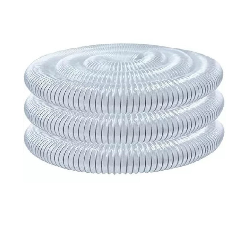 Manguera anillada rígida 1-1/4" cristal succión/descarga - rollo de 30 m Parazzini RNK.1250