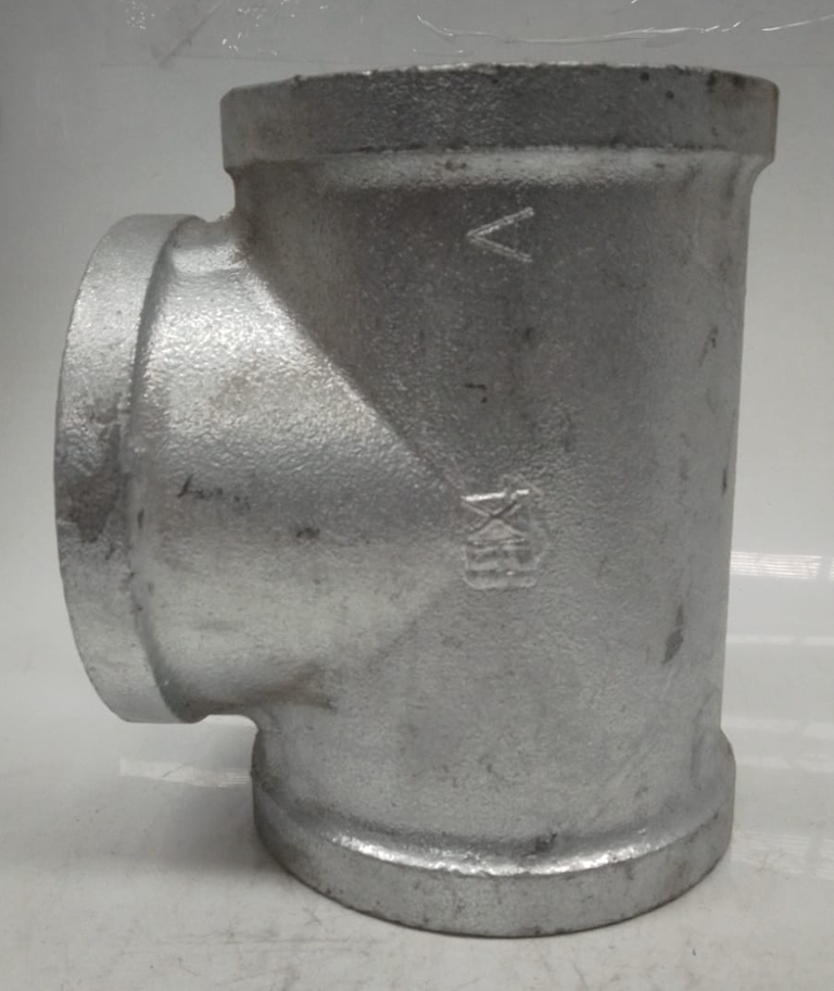 Tee 4" de acero (rosca BSP) - 1 pieza Parazzini T4