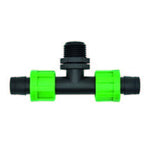 Tee cinta x cinta 5/8" x rosca macho 1/2" - bolsa con 50 piezas  Parazzini TT021712-B - Bioaplicaciones
