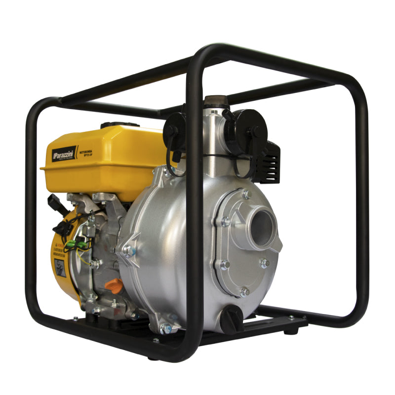 Motobomba 7 hp 4 tiempos ohv autocebante alta presión 1-2 y 1.5 pulg Parazzini BP721.5F