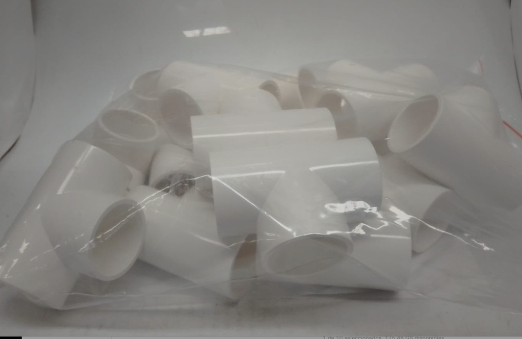 Tee 1-1/4" PVC cedula 40 (cementar) - caja con 45 piezas uso exclusivo agricola Parazzini M041.25