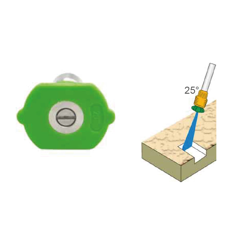 Boquilla para hidrolavadora abertura 25 grados verde Parazzini B25