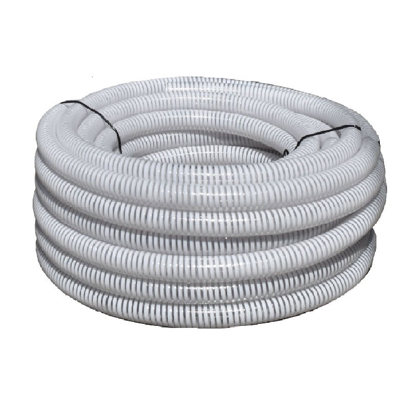 Manguera anillada rígida 2" blanca succión/descarga - rollo de 30 m Parazzini RNW.2000