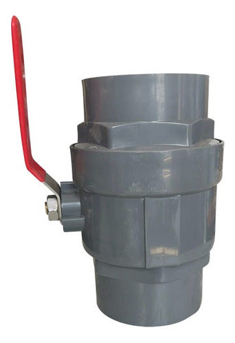 Valvula bola/esfera 3/4" PVC cedula 80 (roscada) - 1 pieza uso exclusivo agricola Parazzini VPC803/4R