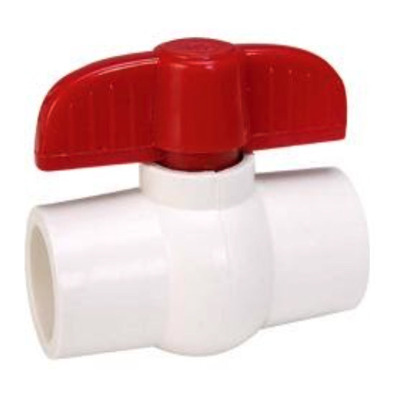 Valvula bola/esfera 1" PVC cedula 40 (cementar) - 1 pieza uso exclusivo agricola Parazzini PV0101