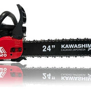 Motosierra profesional 72 cc con 2 barras, 2 cadenas de 24 pulg cont: 2 motosierras Kawashima Pro MAKO72 - Bioaplicaciones
