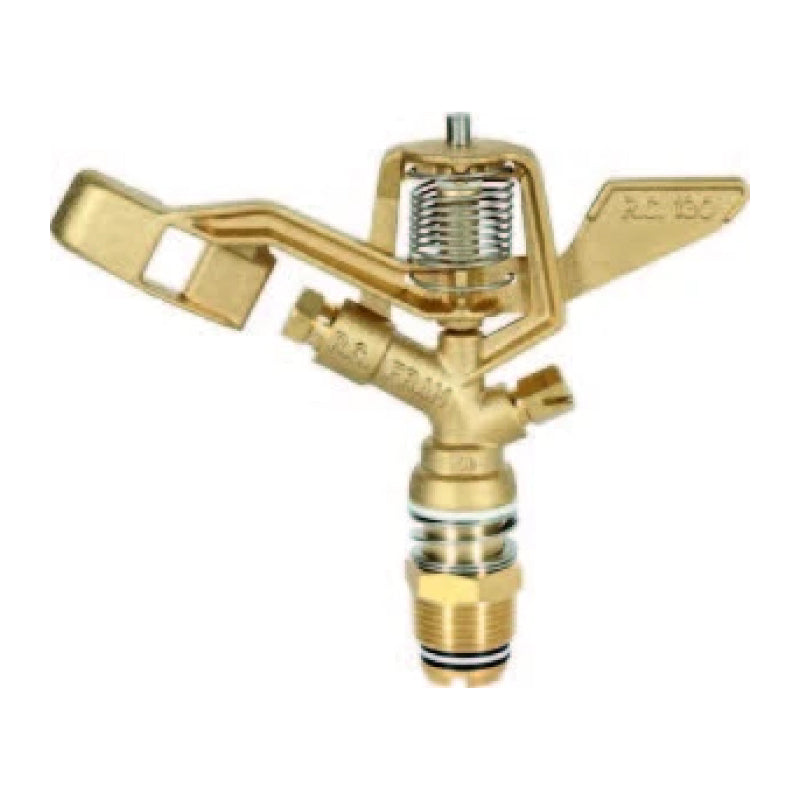 Aspersor de bronce entrada ¾" presion de trabajo de 2.0 a 5.0 bar flujo de 11.6 a 60.0 lpm (incluye boquillas) - 1 pieza Parazzini LM-9130