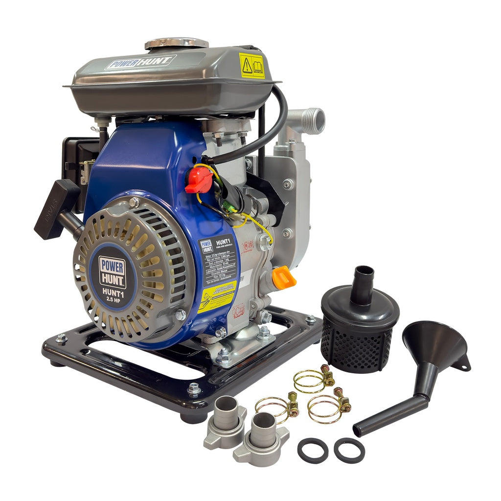 Motobomba 2.5 hp 4 tiempos ohv autocebante 1 pulg Power Hunt HUNT1