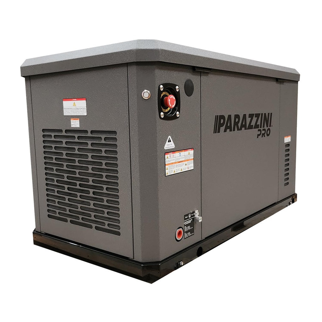 Generador estacionario a gas LP de 22 Kw (no incluye bateria) - Monofasico Parazzini Pro GH26000E-AM