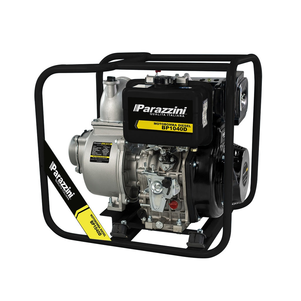 Motobomba 10 hp diesel autocebante  4 pulg con encendido eléctrico Parazzini BP1040D