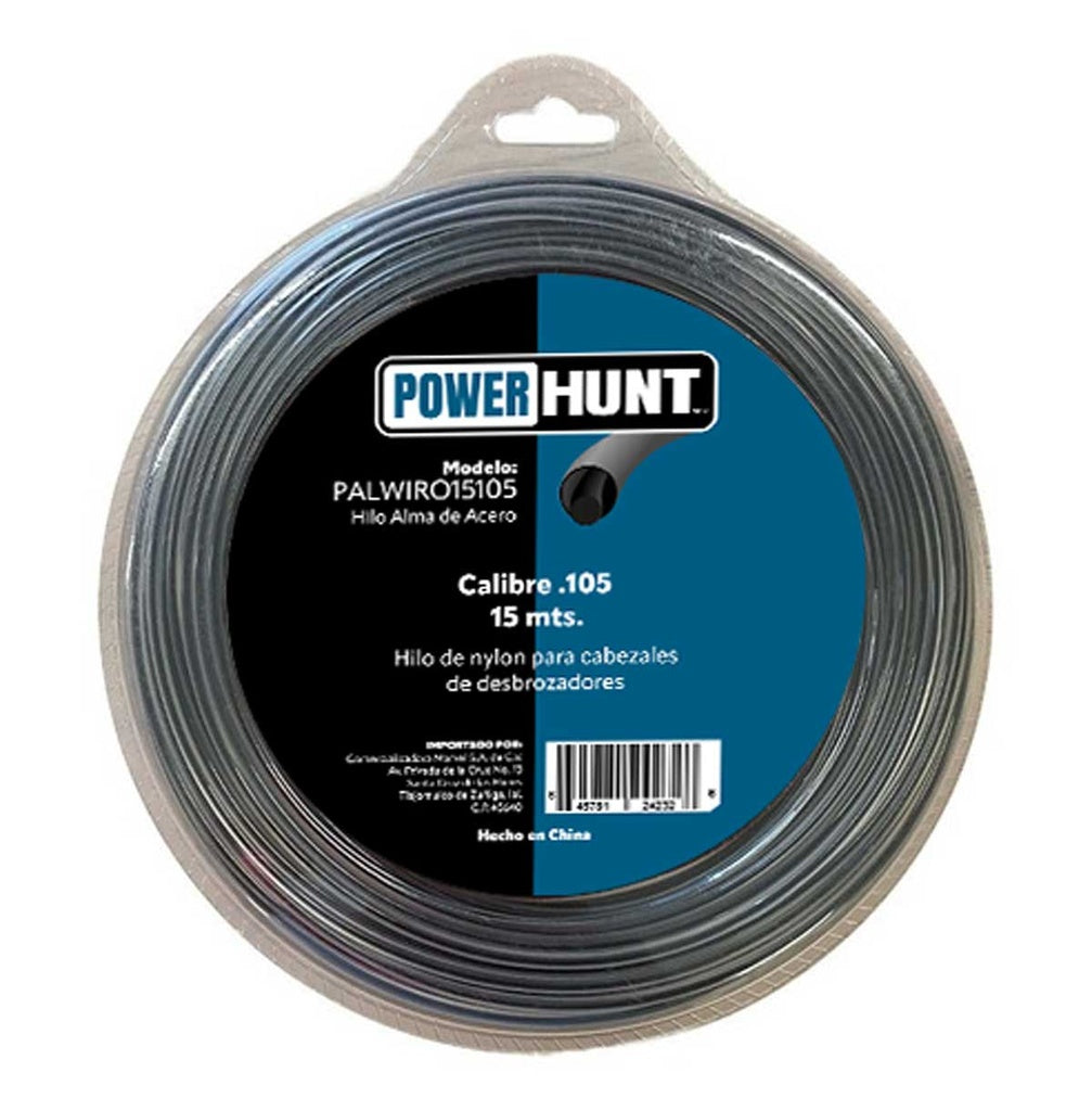 Hilo nylon 2.70mm x 15mts redondo blister Power Hunt PALWIRO15105