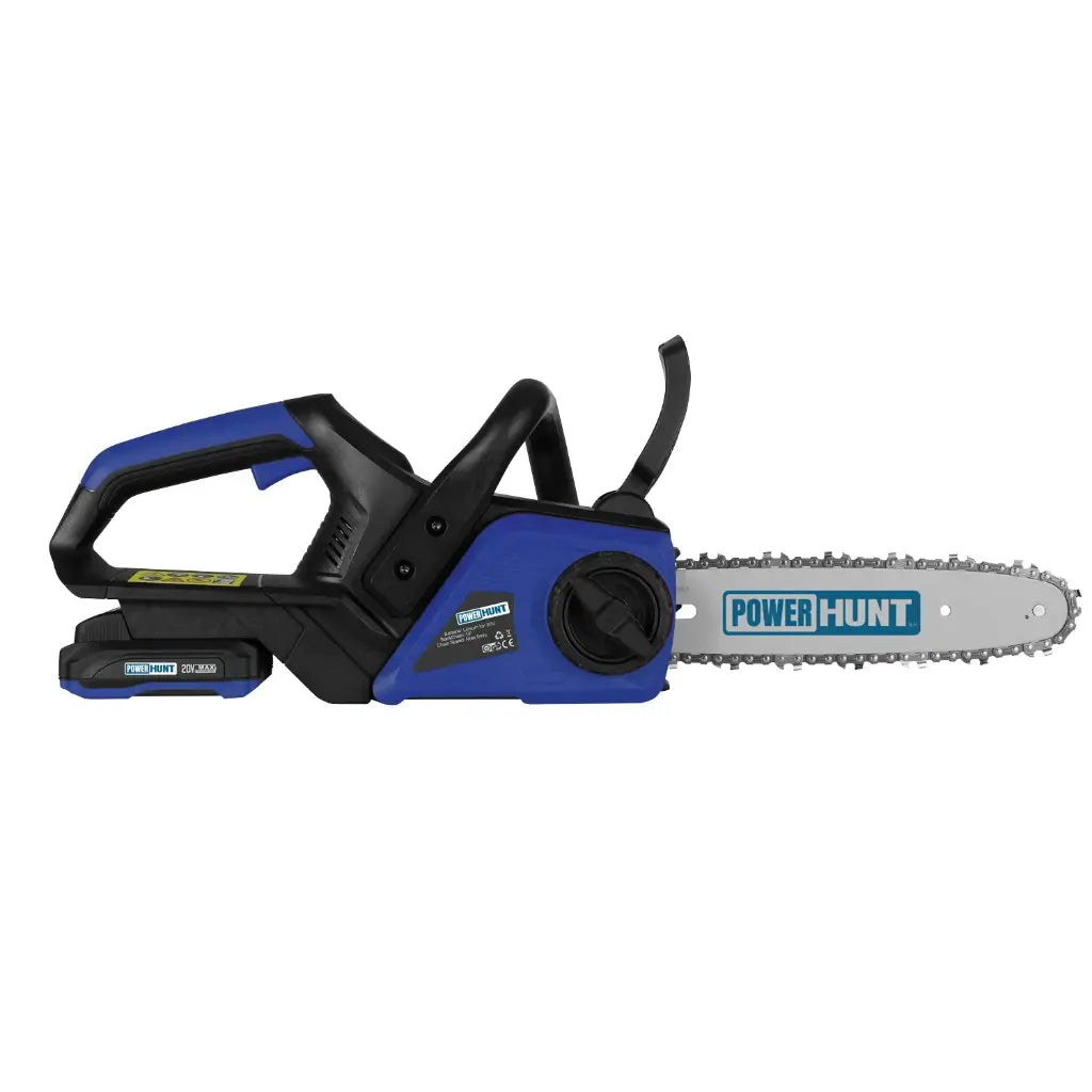 Motosierra electrica 20V de 10” con lubricación automática, cadena 90PX Power Hunt ME-PHE