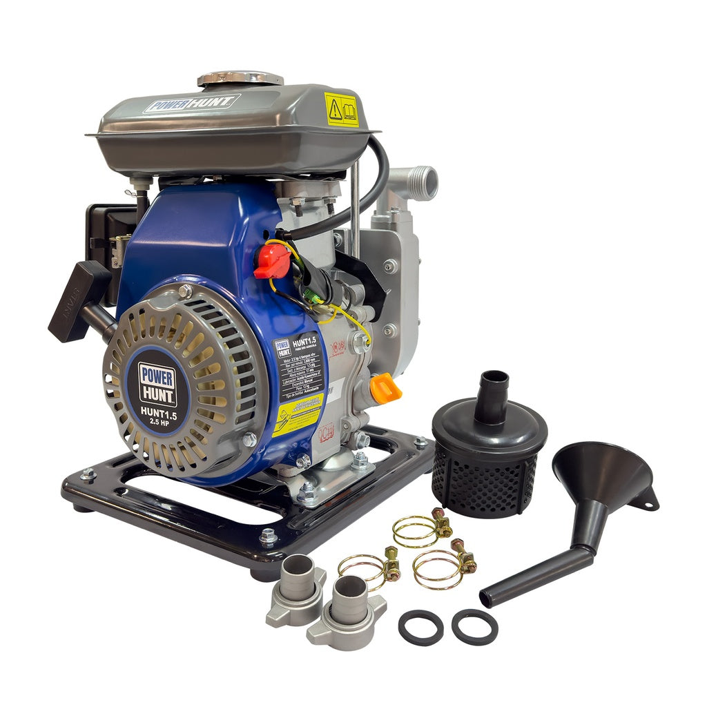 Motobomba 2.5 hp 4 tiempos ohv autocebante 1.5 pulg Power Hunt HUNT1.5