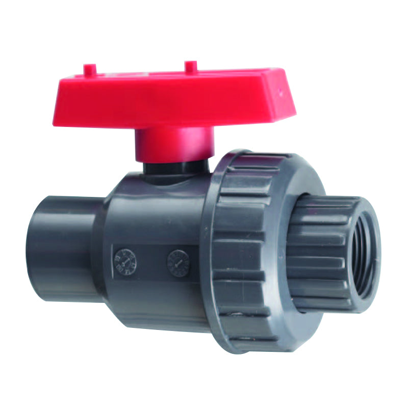 Valvula unión simple 1" PVC cedula 40 (roscada) - 1 pieza uso exclusivo agricola Parazzini PV070101R