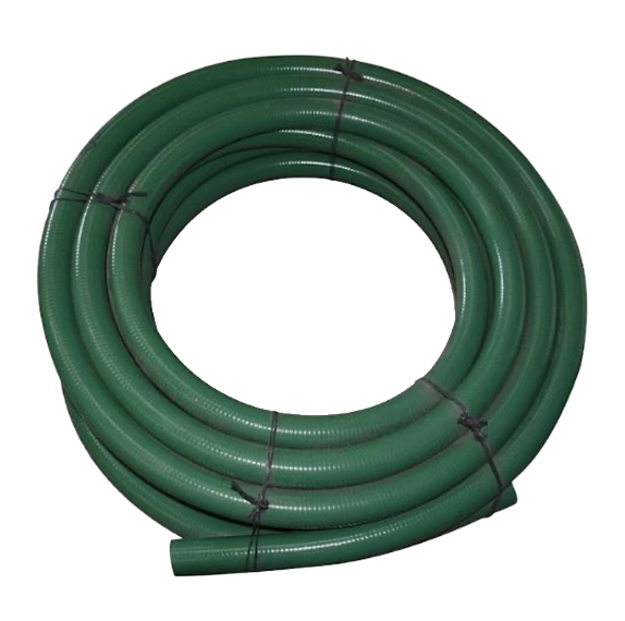 Manguera anillada rígida 4" verde olivo succión/descarga - rollo de 30 m Parazzini RMS4 - Bioaplicaciones