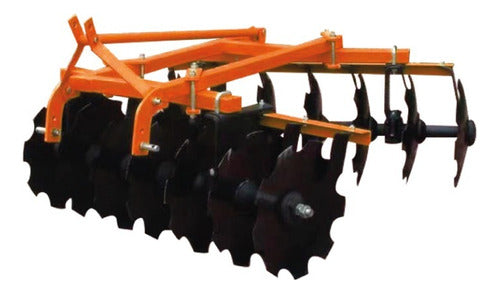 Rastra de enganche de 3 puntos de 14 discos de 1.3 metros de trabajo para tractor de 15-25 hp Macizo RASTA13