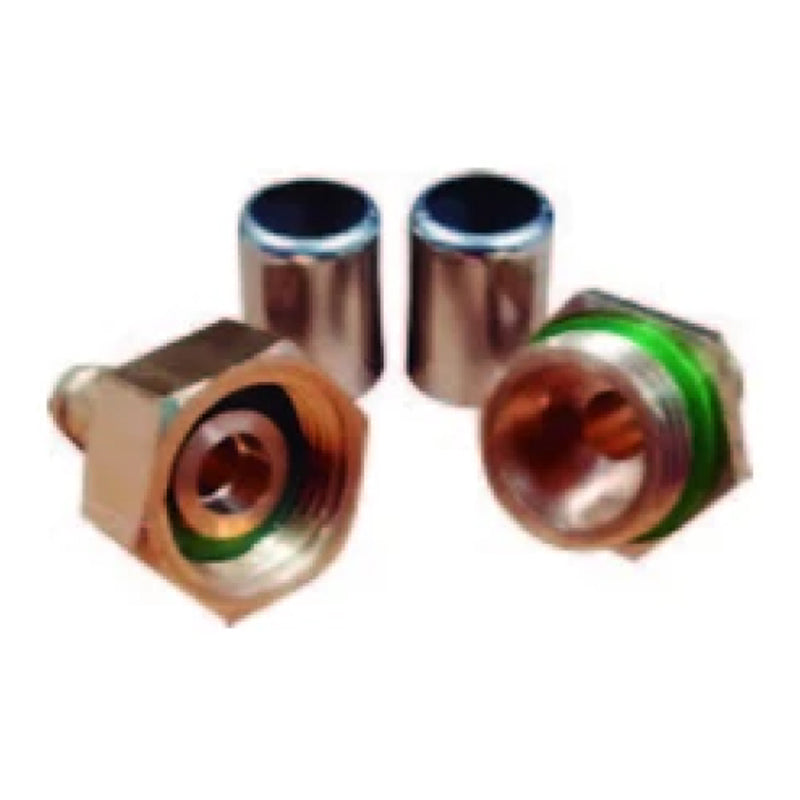 Conector y casquillo para manguera de alta presion de 10 mm 3/8 a 13.5 mm 1/2 Cont: 5 piezas Parazzini C1310MMV