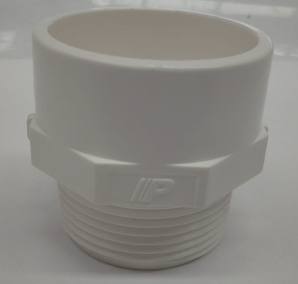 Adaptador macho 1-1/4" PVC cedula 40 (cementar x rosca macho) - caja con 140 piezas uso exclusivo agricola Parazzini M271.25