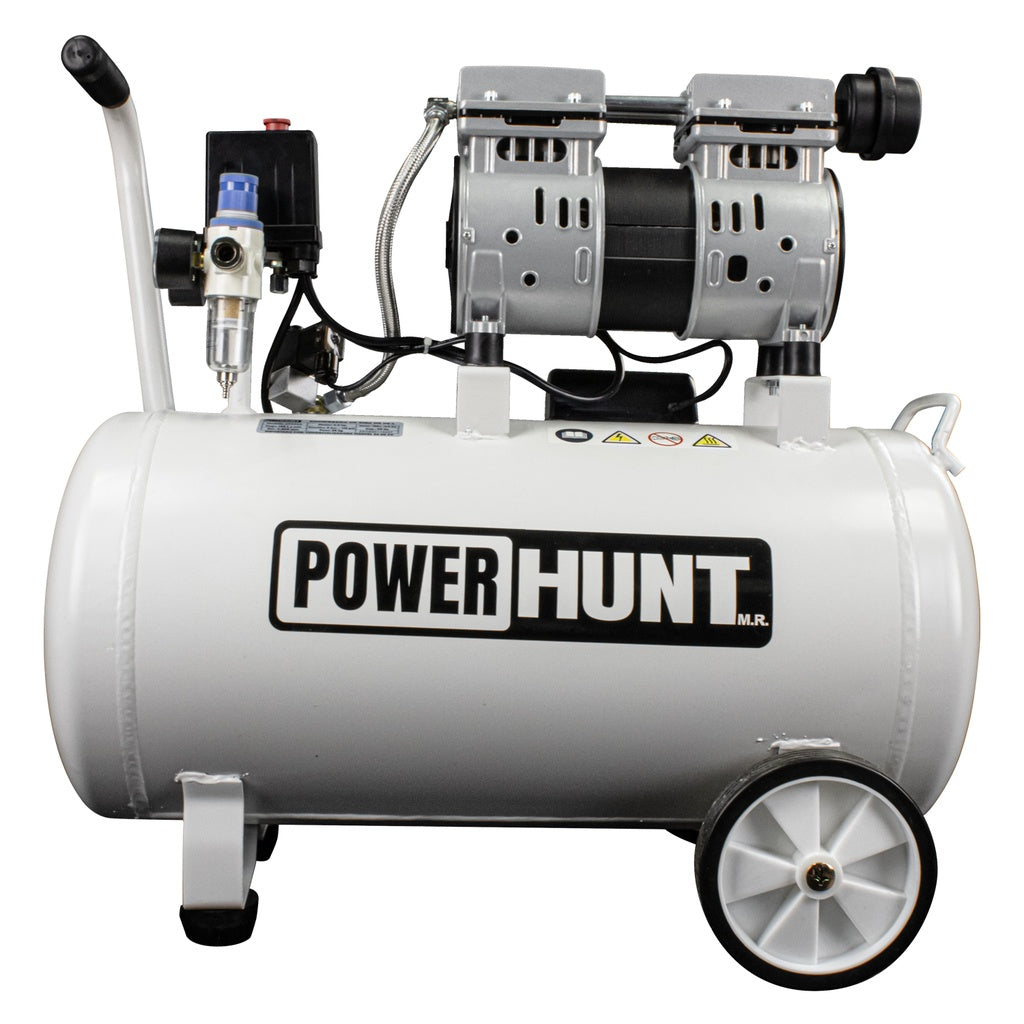 Compresor 50 lts doble conexión rapida con bomba libre de aceite Power Hunt CP50SA