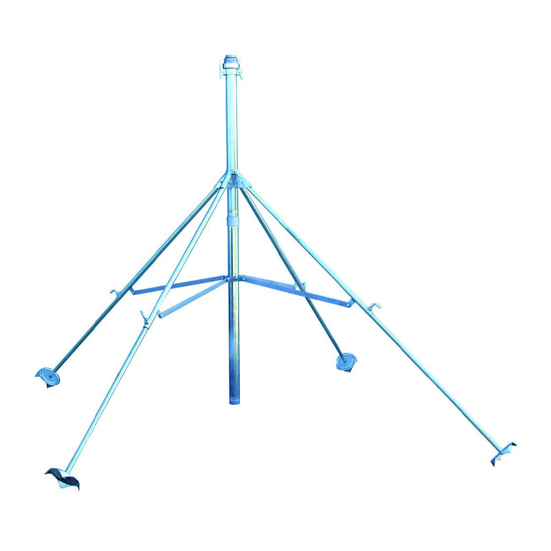 Soporte acero galvanizado cuatro patas 100 cm de altura conexión rápida NPT 2" (presion máxima 5 bar) Peso 19 kg incluye adaptación tubo 100 cm - 1 pieza Parazzini FLAMINGO2 - Bioaplicaciones