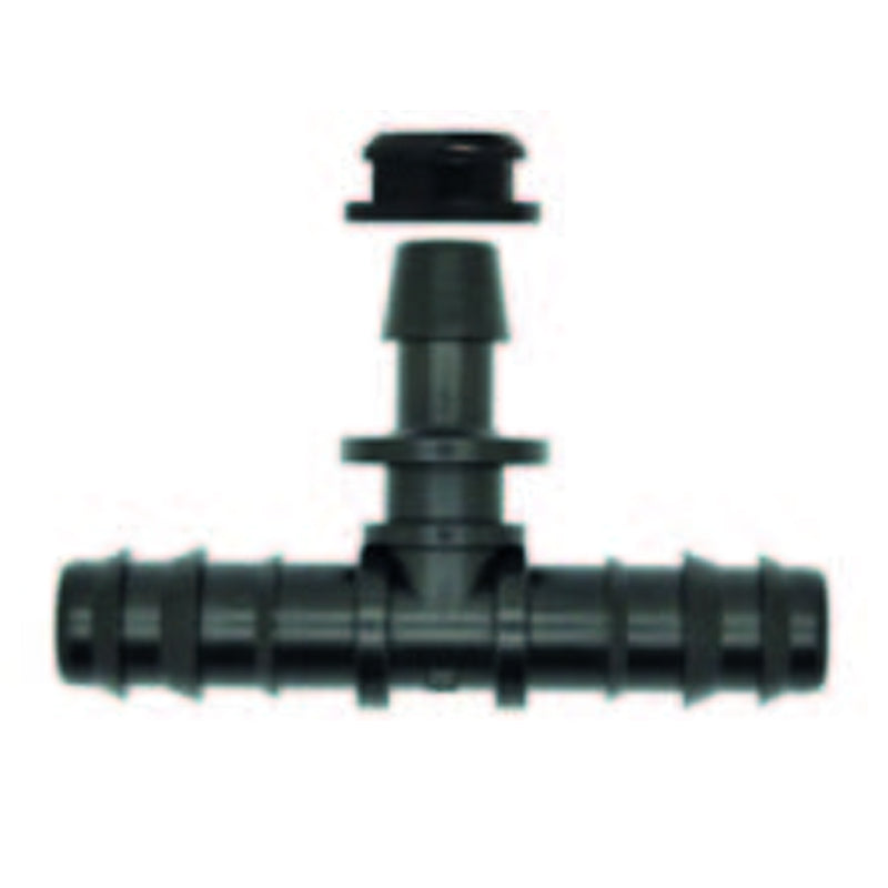 Tee manguera x manguera 16 mm x inicial con goma 16 mm - bolsa con 100 piezas Parazzini OT0116R