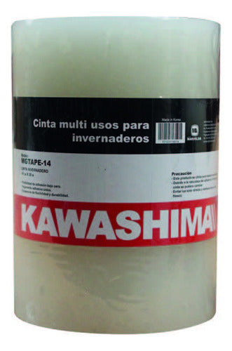 Rollo de cinta para parchado de plasticos de invernadero 14 cm x 20 m Cont: 1 pieza Kawashima MGTAPE-14