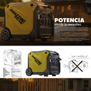 Generador inverter 5.5 kW dual fuel alta potencia Parazzini GPIS5.5KW