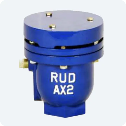 Válvula de admisión y expulsión de aire de hierro dúctil 250 CWP Marca RUD FIG. DAX de 1"