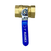 Válvula esfera roscada de bronce 400 WOG Marca RUDMEX FIG. 65R-2B de 1"