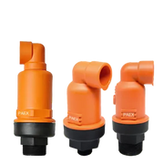 Válvula de admisión, expulsión y eliminadora de aire de acción continua, cuerpo de Nylon 200 CWP Marca RUD FIG. PAEX de 2"