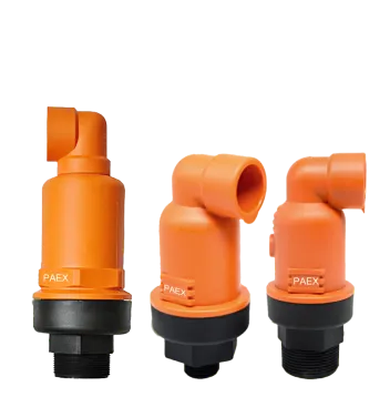 Válvula de admisión, expulsión y eliminadora de aire de acción continua, cuerpo de Nylon 200 CWP Marca RUD FIG. PAEX de 2"