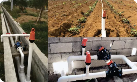 Válvula de admisión, expulsión y eliminadora de aire de acción continua, cuerpo de Nylon 200 CWP Marca RUD FIG. PAEX de 1"