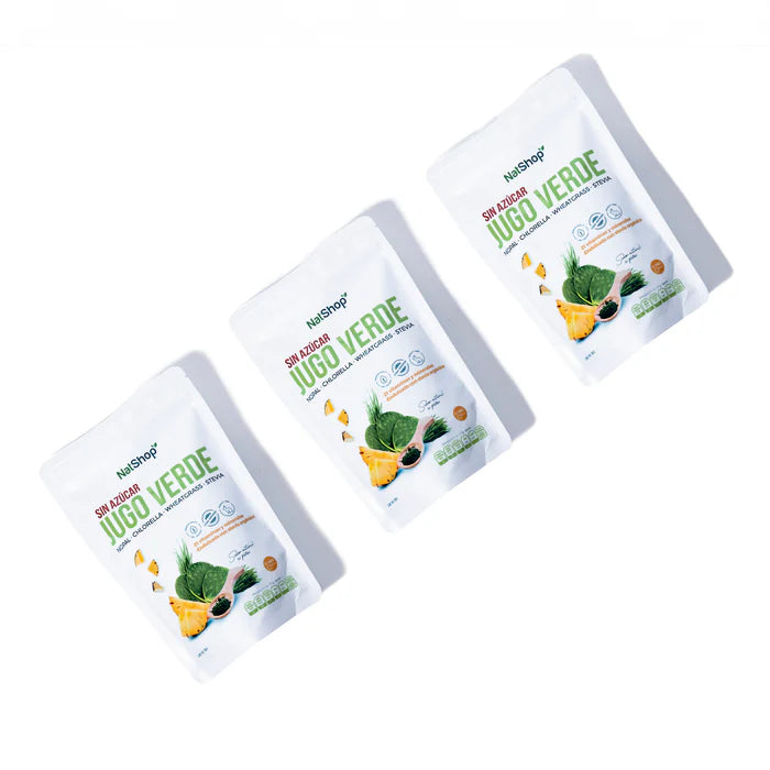 Jugo verde 100% Natural sin azúcar - Sabor a piña 200g