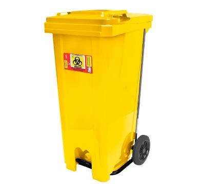 Cesto con pedal tapa y ruedas 120 Lt Mod. 8783 RPBI