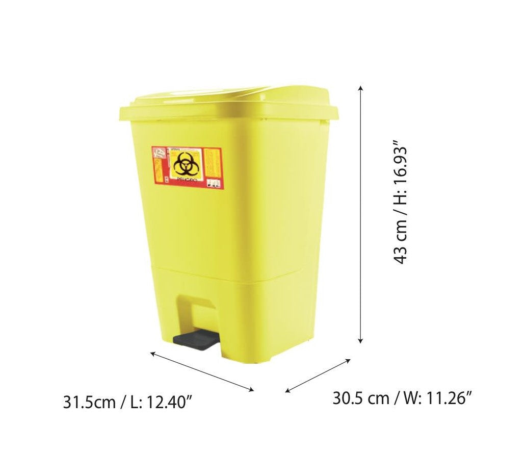 Cesto con pedal para residuos peligrosos biologico infeccioses Mod. SB 8513AM
