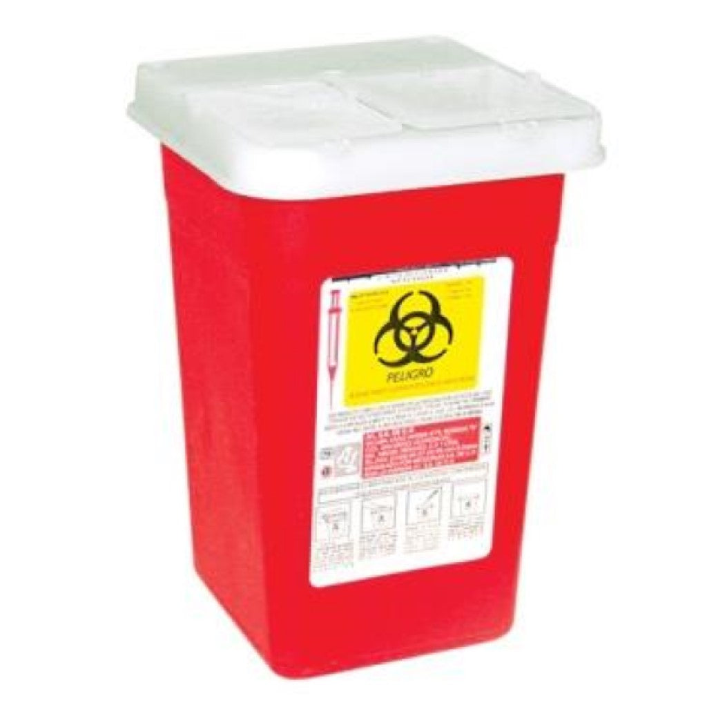 Recolector de polipropileno para punzo cortantes y RPBI  1.0 lt Modelo PC-1N