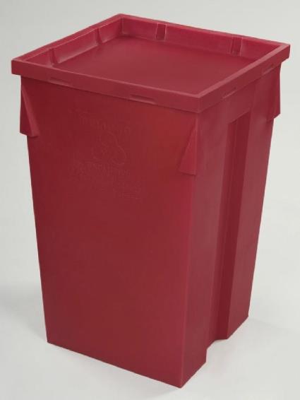 CONTENEDOR COLOR ROJO PARA RESIDUOS SOLIDOS 125 LITROS