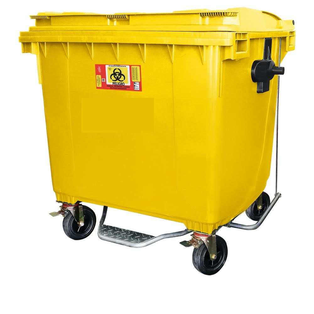 Cesto con tapa, ruedas, asas, seguro y pedal 1100 Lt Mod. 8740 RPBI