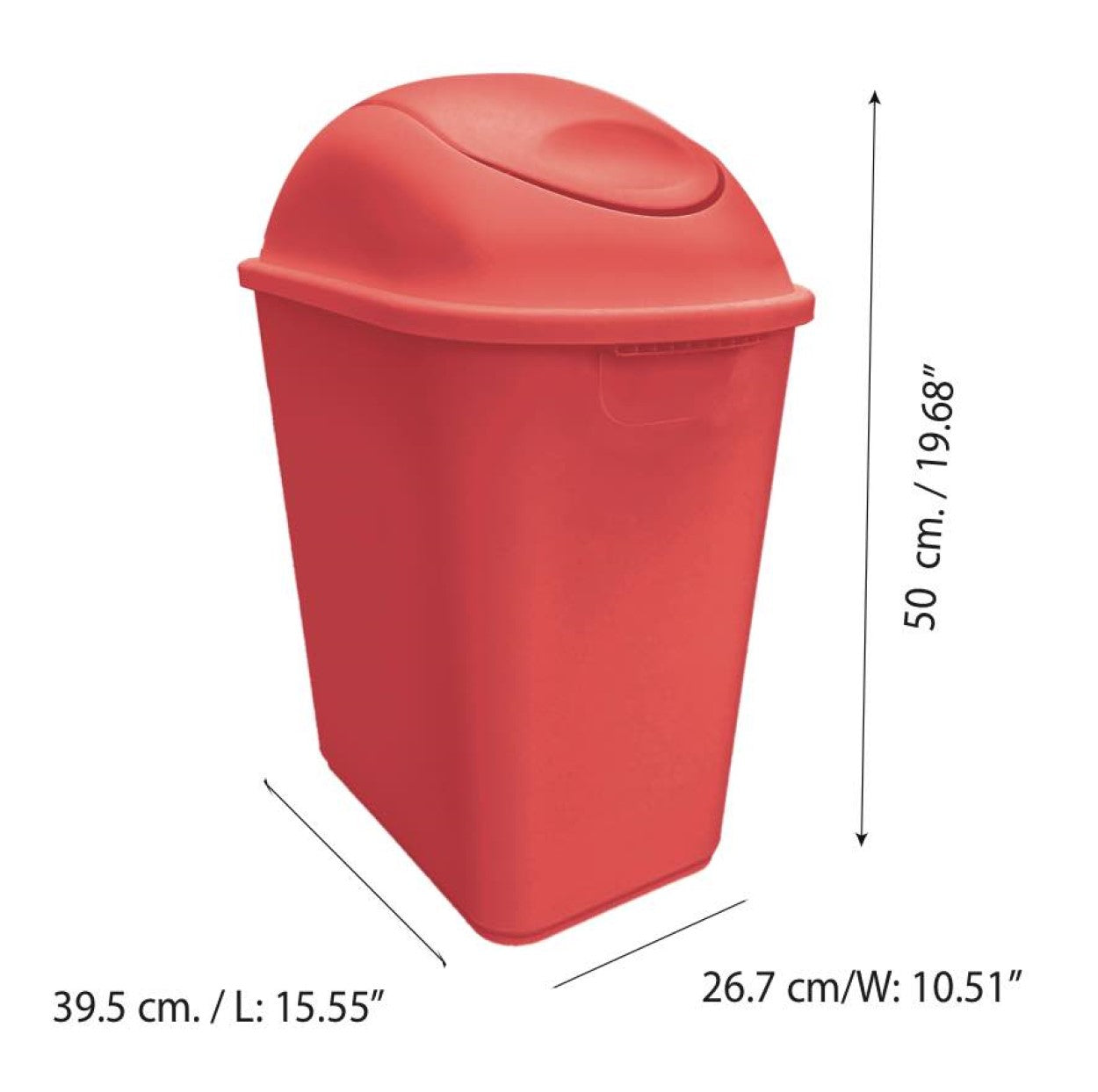 Cesto sin asas balancin lateral 26 lt Mod. SB 8659 RPBI