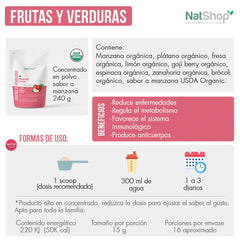 Multivitamínico Orgánico Sabor Manzana 240g