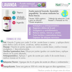 Aceite Lavanda Orgánico 15ml